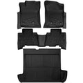 Floor Liners Mats & Rear Cargo Liners Compatible For Toyota For 4Runner 2013-2023 Heavy Duty All-Weather Floor Mats Rubber TPE Floor Liner Black