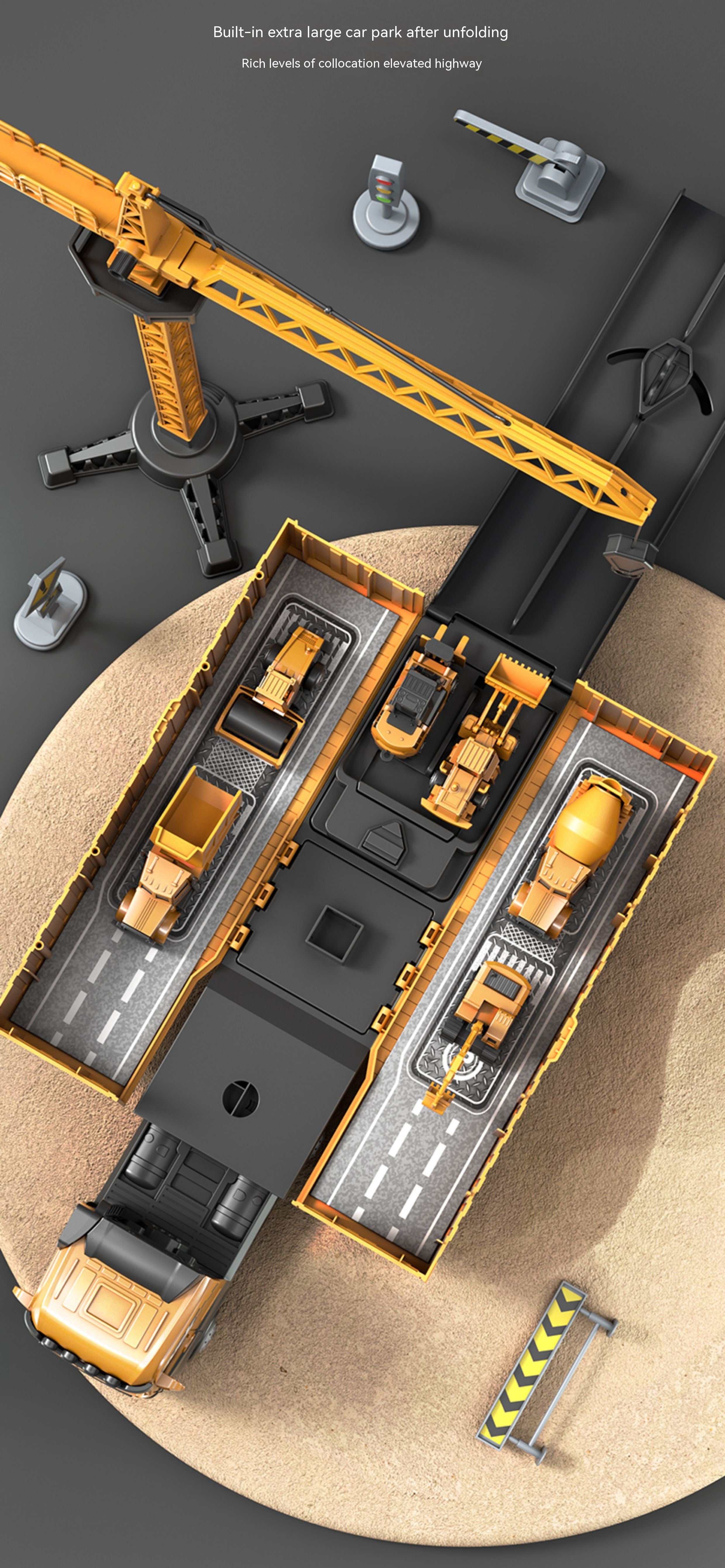 Super Large Alloy Container Engineering Vehicle Set Toy Container Ejectable Large Crane Model Boy As Halloween Gift