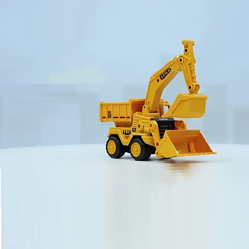 High Quality Three In One Inertia Engineering Vehicle Simulation - Multifunctional Excavator, Bulldozer, Tipper Truck Toy - Back to School New Semester Birthday Gift