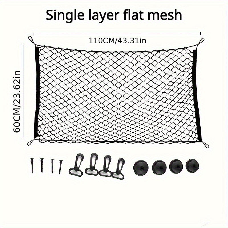 Durable Universal Fit RV HERO Car Trunk Barrier for Dogs - Elastic Pet Safety Fence with Plastic Vehicle Isolation Net for Pet Protection