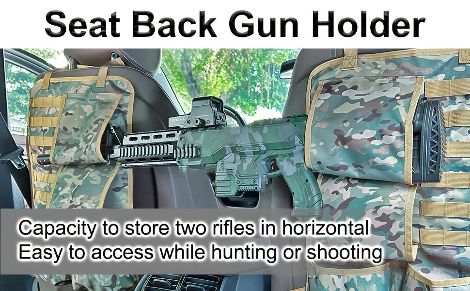 Automotive Gun Racks Vehicle Seat Back Rifle Gun Holder for Hunting Accessories Storage and Organizer, Deer/Duck Hunting Gift for Men