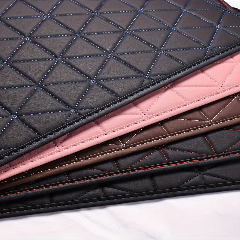 5-Piece Waterproof PU Leather Car Floor Mats Set - Durable, Stylish Simple Design for Men & Women - All-Weather Protection, Easy Clean, Enhance Car Interior Decor