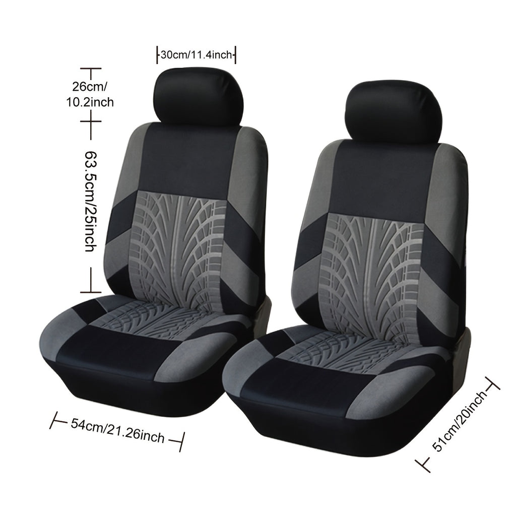 Front Pair Car Seat Covers, Breathable Polyester Split Automotive Front Seat Cushion Covers, Vehicle Seat Protectors Universal For Cars, Trucks Christmas Gift