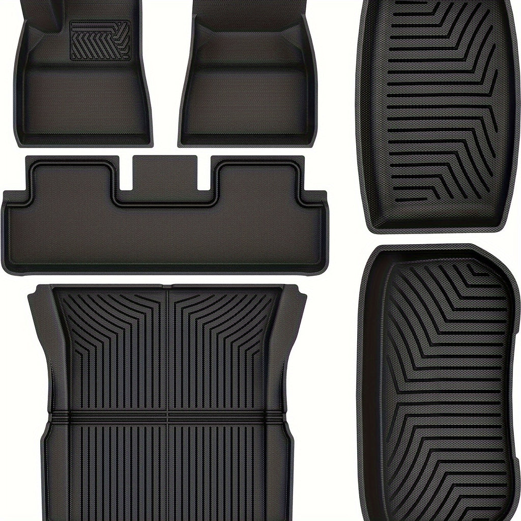 Floor Mats Fit for Tesla Model 3 Highland 2024, All Weather Waterproof Accessories for Model 3 Floor Mats, Rear Trunk Mat Cargo Liners