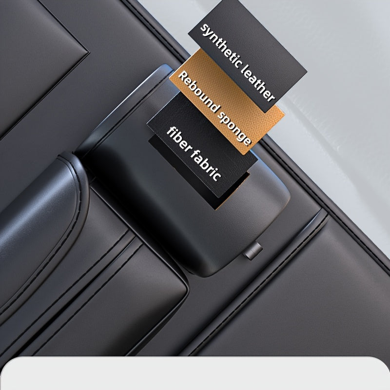 1 Piece PU Leather Universal Car Seat Back Storage Bag - Large Capacity Multifunctional Pocket with Rear Storage for Organizing Essentials