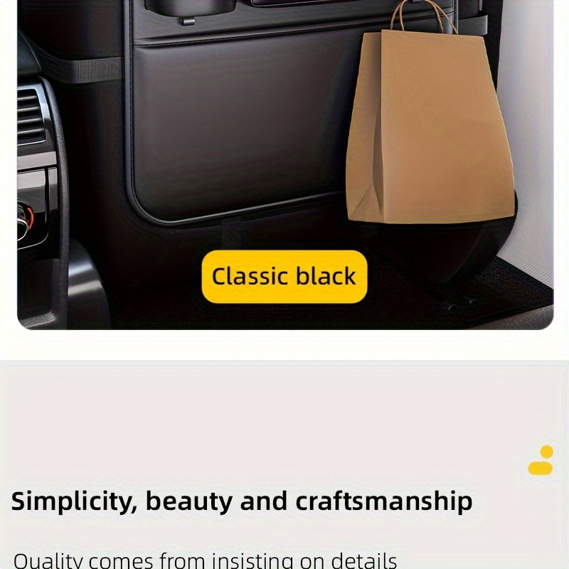 1 Piece PU Leather Universal Car Seat Back Storage Bag - Large Capacity Multifunctional Pocket with Rear Storage for Organizing Essentials