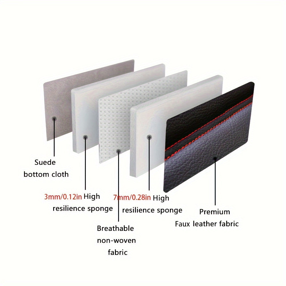 5 Car Seat Covers Faux Leather Seat Covers Full Set For Car Sedan SUV Truck Vans Front & Rear Seat Cushion Protector Wear-resistant, Breathable And Easy To Clean