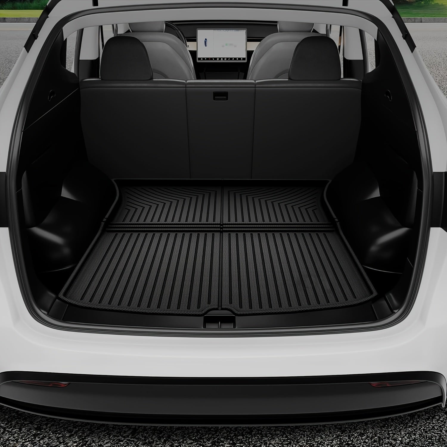 Floor Mats Fit for Tesla Model 3 Highland 2024, All Weather Waterproof Accessories for Model 3 Floor Mats, Rear Trunk Mat Cargo Liners