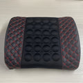 Car Lumbar Electric Massager, Red Pillow Car Interior Decoration, Ultra-fiber PU Leather Cushion For Car, Office