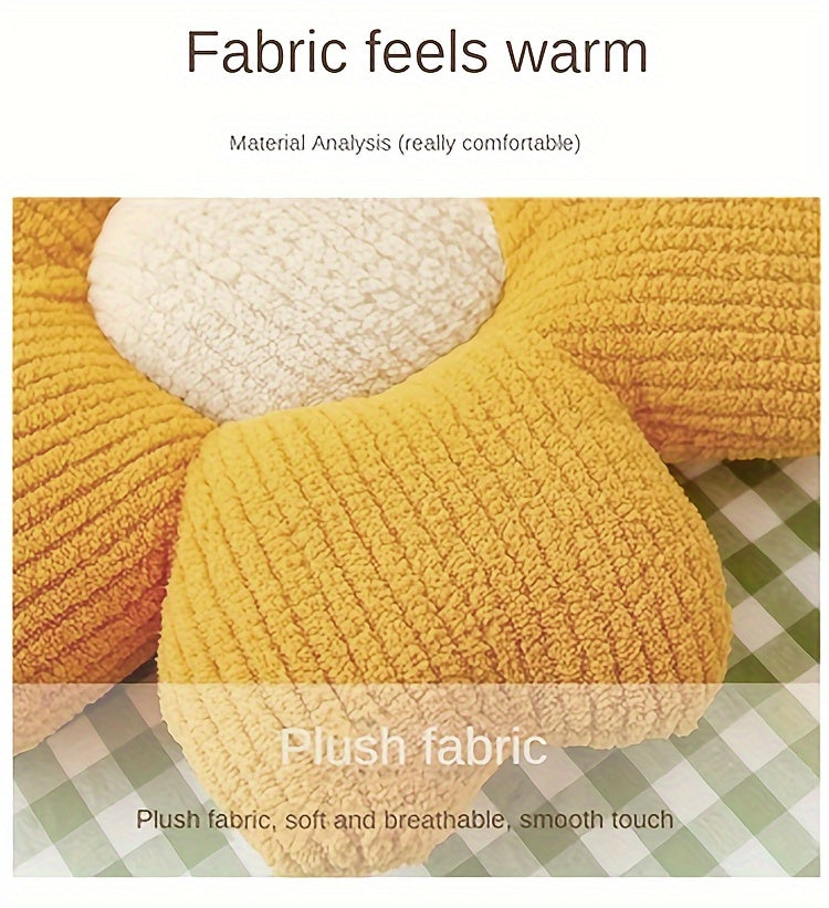 [1pc Breathable Flower Seat Cushion] 1pc Home Decorative Cushion, Breathable Flower Seat Cushion, Table Chair Cushion Floor Pillow For Sofa Couch Bed Office