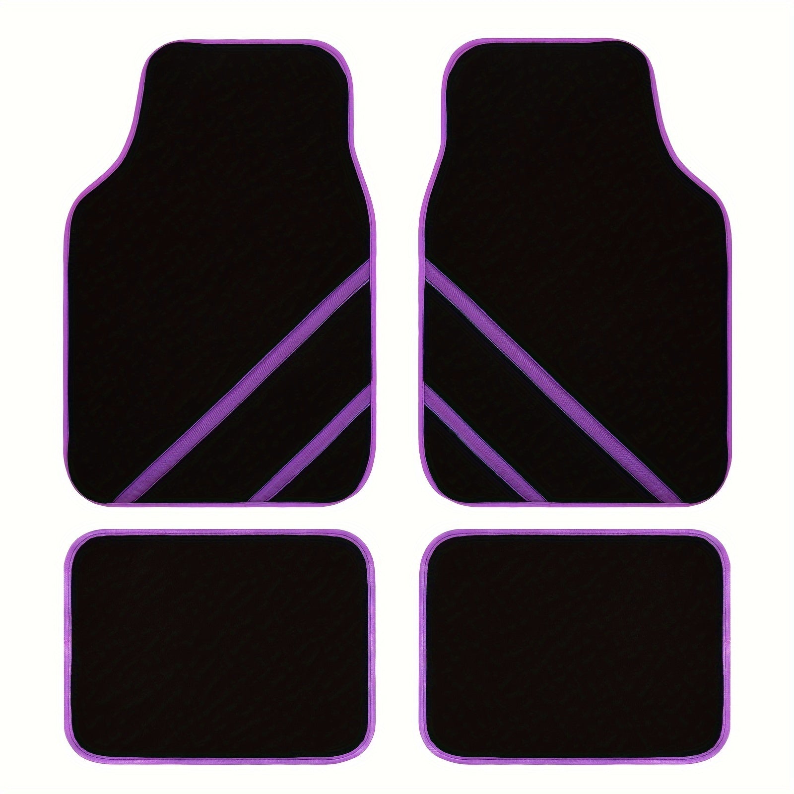 4pcs Universal Anti-Slip Car Floor Mats Set, High-Durability Foot Pads for Front & Rear Seats, All-Season Vehicle Interior Accessories, Fits Most Cars