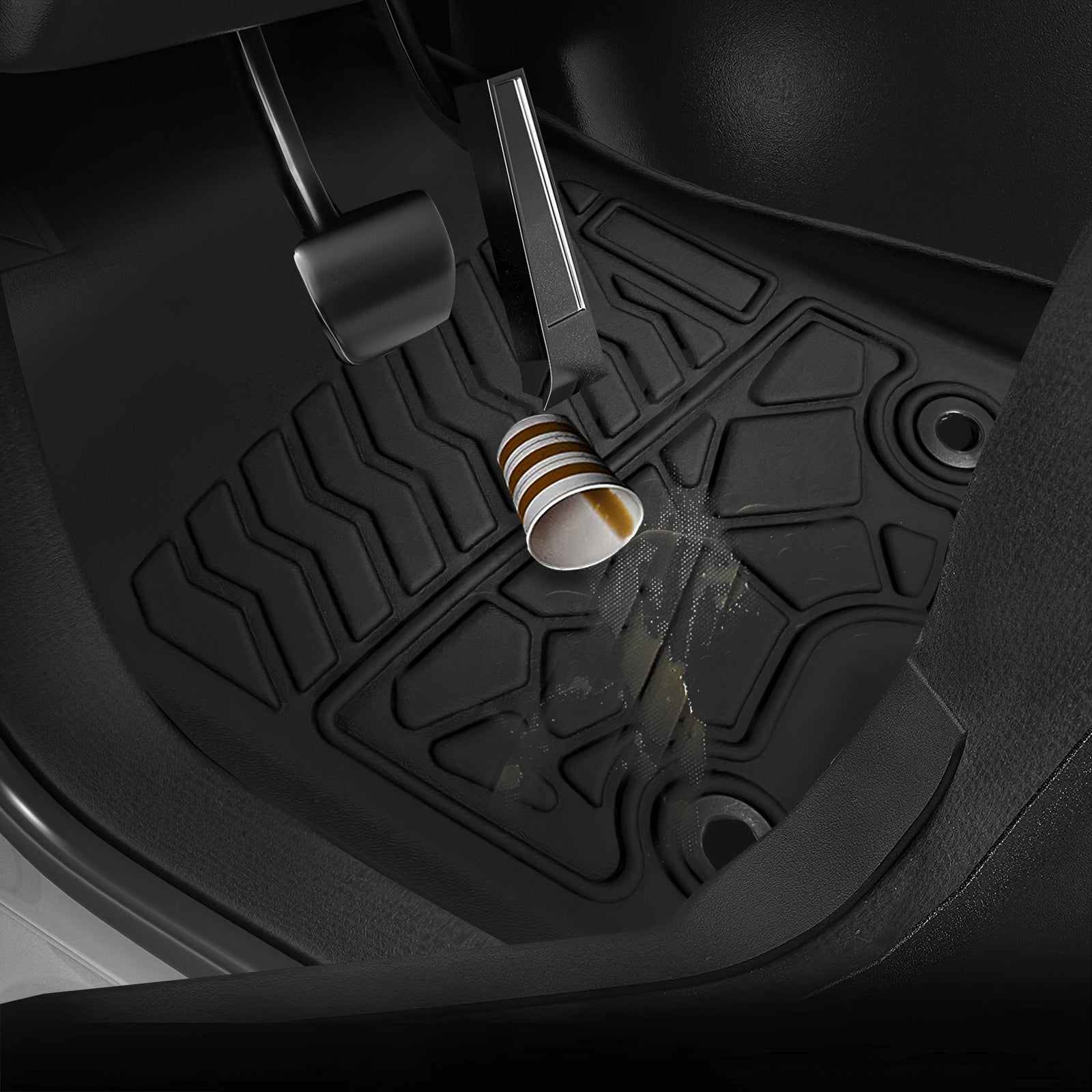 Floor Liners Mats & Rear Cargo Liners Compatible For Toyota For 4Runner 2013-2023 Heavy Duty All-Weather Floor Mats Rubber TPE Floor Liner Black