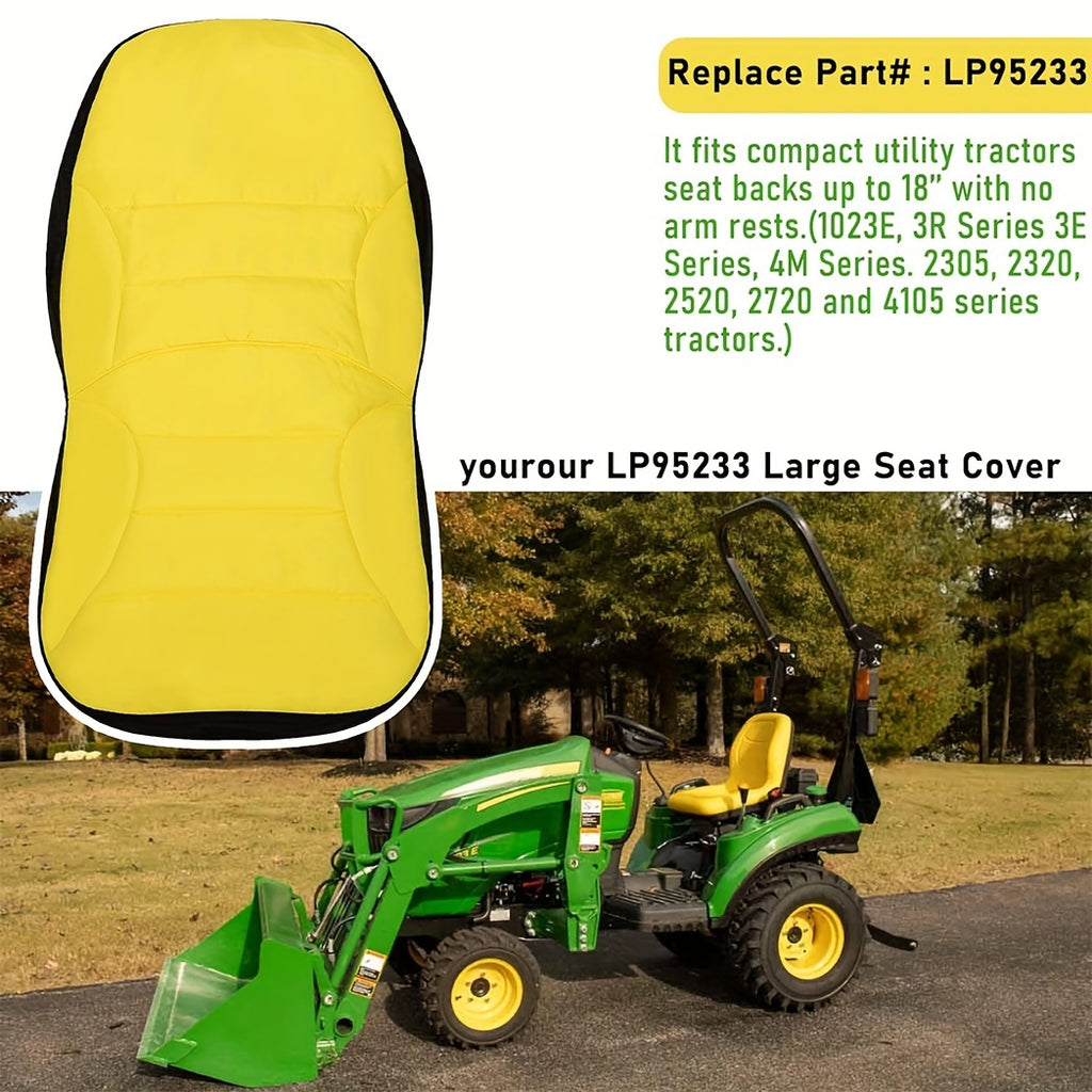 [1pc Durable Tractor Seat Cover] 1pc BINAZON Tractor Seat Cover, Compatible with 3E, 3R, 4M Series, 1023E, Durable Fabric, Universal Fit, Easy Installation, Protective Cushion for Farm Equipment