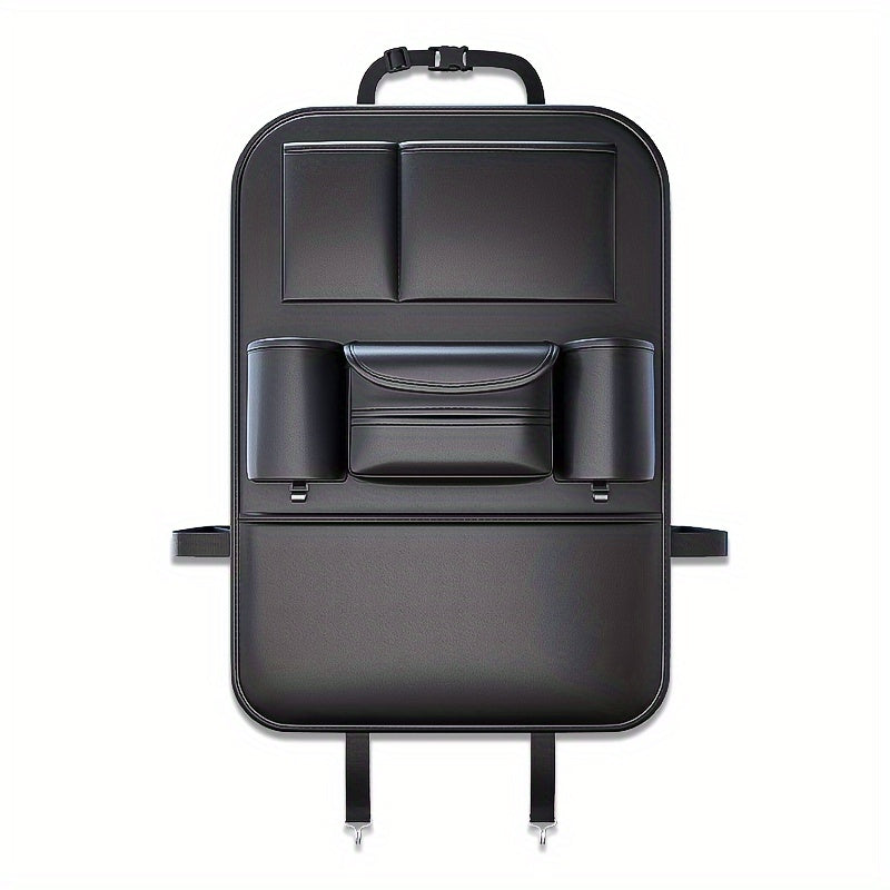 1 Piece PU Leather Universal Car Seat Back Storage Bag - Large Capacity Multifunctional Pocket with Rear Storage for Organizing Essentials