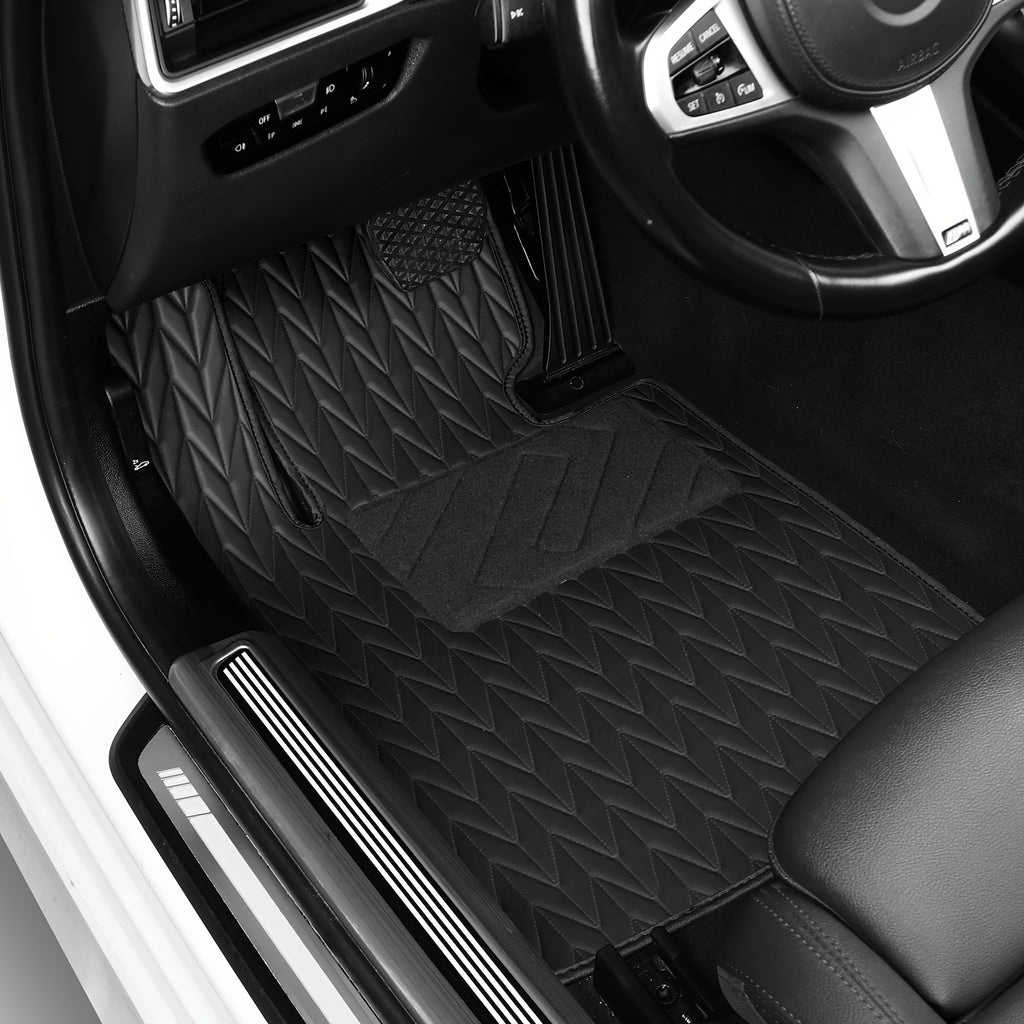 1 Set, Custom PU Leather Car Floor Mats for BYD Yuan Plus Atto 3, 2022-2024, Non-Slip, Waterproof, All-Weather, Durable, Left Drive, Special Foot Pad, Auto Interior Accessories
