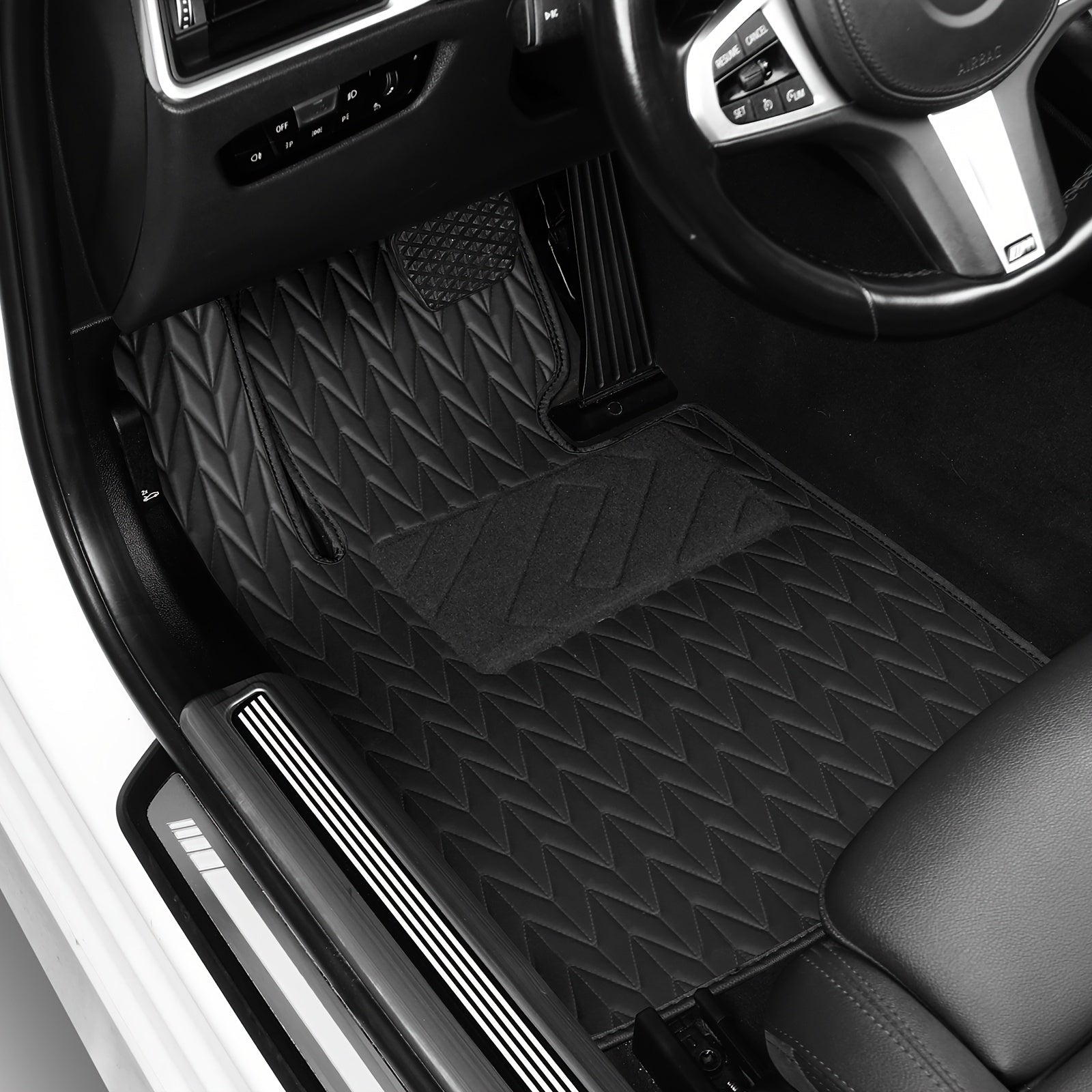 1 Set, Custom PU Leather Car Floor Mats for BYD Yuan Plus Atto 3, 2022-2024, Non-Slip, Waterproof, All-Weather, Durable, Left Drive, Special Foot Pad, Auto Interior Accessories