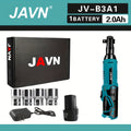 1 Set JAVN 12V Cordless Electric Wrench, 45NM 3/8'' Ratchet Wrench, Removal Screw Nut Car Repair Tools, Right Angle Wrench, Power Tool