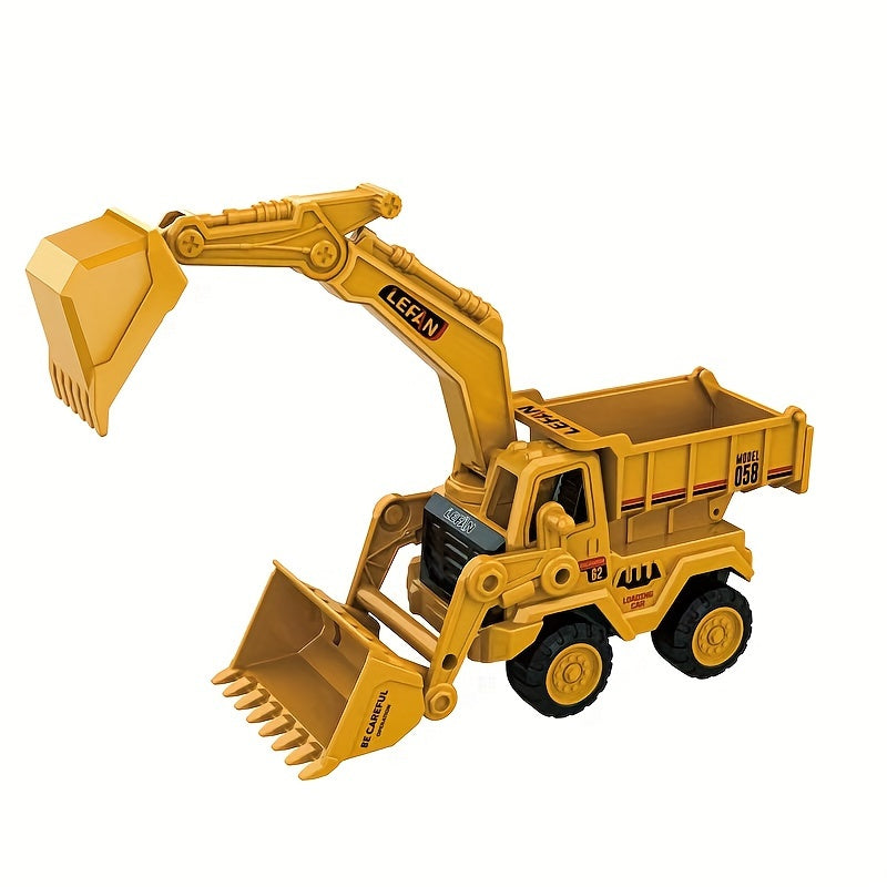 High Quality Three In One Inertia Engineering Vehicle Simulation - Multifunctional Excavator, Bulldozer, Tipper Truck Toy - Back to School New Semester Birthday Gift