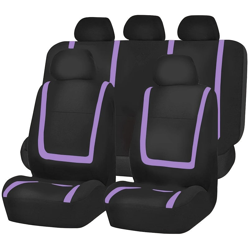 Car Seat Covers Full Set, Gray Purple Black Blue Red Purple Car Seat Cushion  Car Seat Protector Car Decoration Airbag Safe