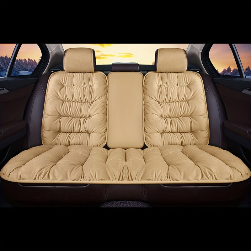 Soft Plush Car Seat Cover, Automobiles Seat Cover Cushion Pad Car Seat Protector Universal Winter Auto Interior Accessories