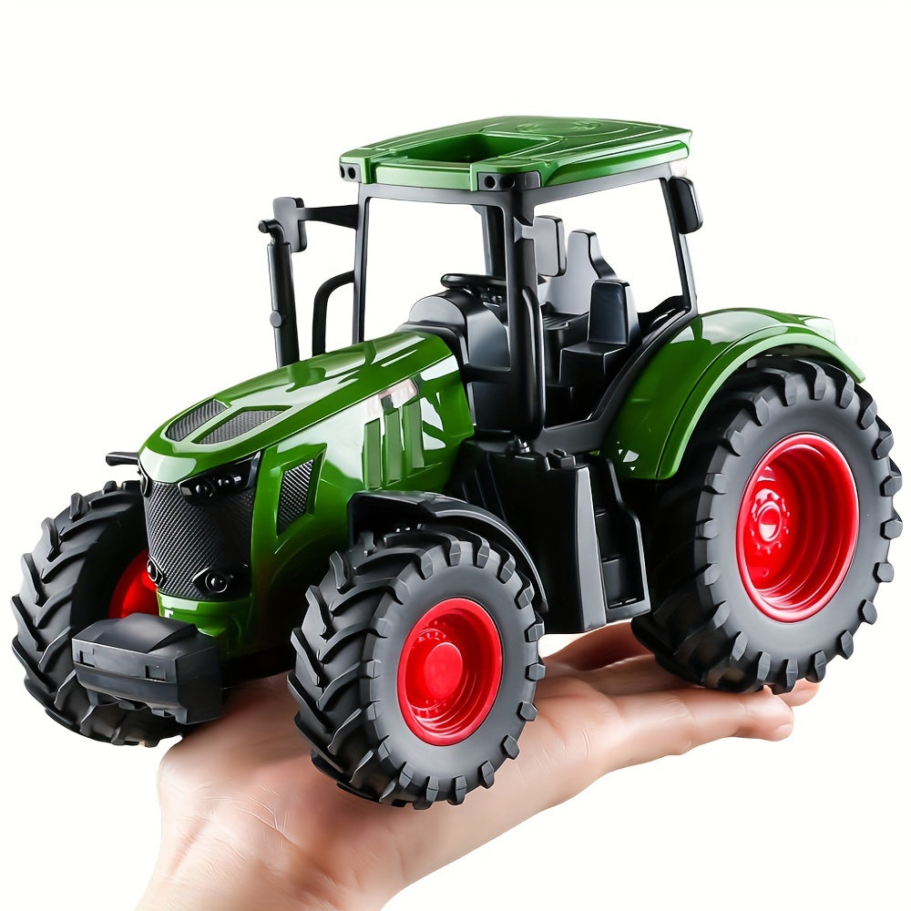 Realistic Farm Vehicle Toy - Push And Go Tractor Toy Car For Halloween And Christmas Birthday Gifts - Ideal Toy And Collection