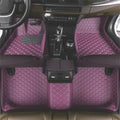 Full Set Car Floor Mats for Honda, CR-V 2006-2010 Full Coverage All Weather Protection Waterproof Non-Slip PU Leather, Purple