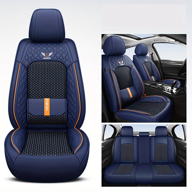 5 Seat Car Cushion Four Seasons Universal Seat Cover, Fully Surrounded By High-grade Ice Silk Seat Cushion, Special Breathable Seat Cover