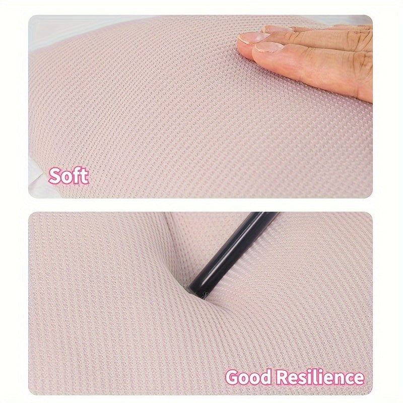 1 Set Creative Butterfly Lace Edge Car Headrest and Lumbar Support Cushion - Breathable Polyester Fiber Neck Pillow and Seat Back Pillow for All Seasons, Comfortable Vehicle Accessories