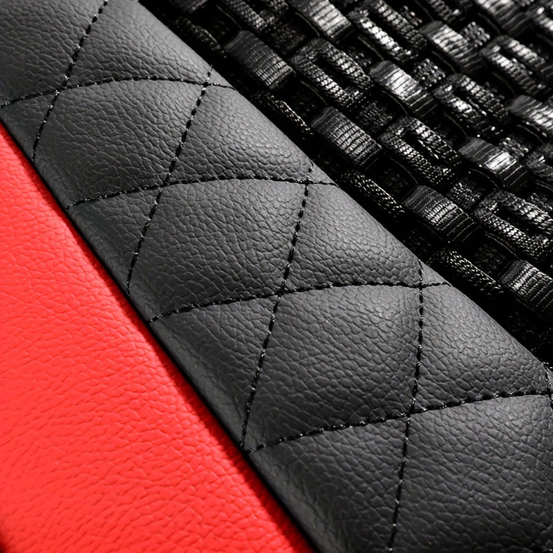 Universal Motors Car Seat Cover Ice Silk PU Leather Waist Cushion Anti Slip And Breathable 1Pcs Durable InteriorAuto Accessories