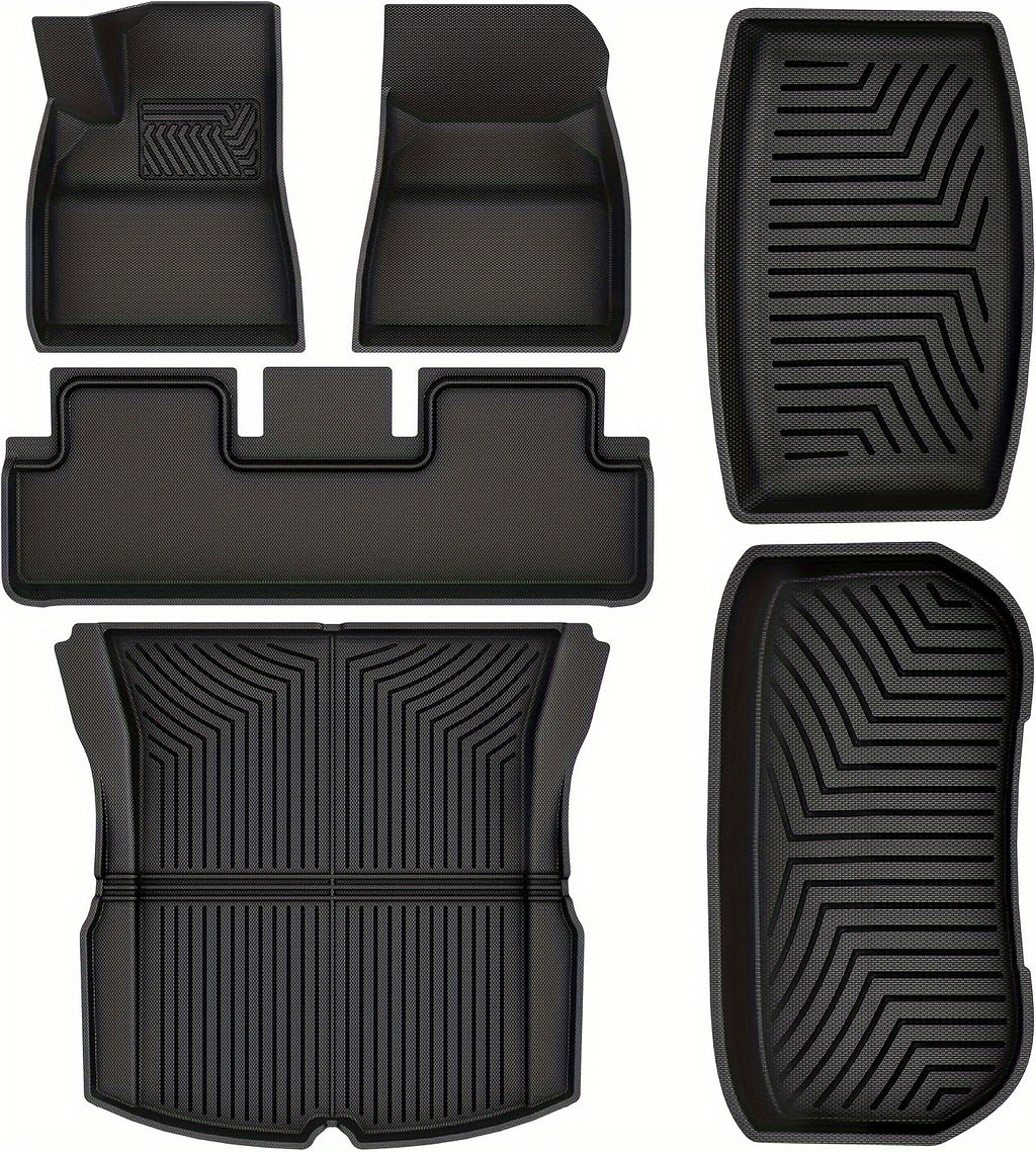 Floor Mats Fit for Tesla Model 3 Highland 2024, All Weather Waterproof Accessories for Model 3 Floor Mats, Rear Trunk Mat Cargo Liners