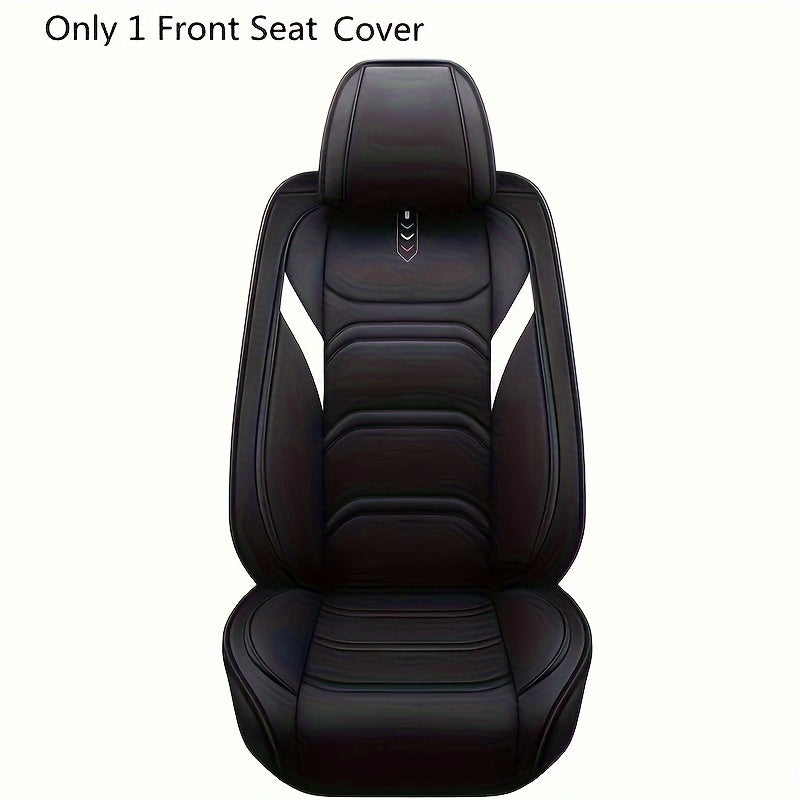 1pc Premium PU Leather Car Seat Cover - Protects and Enhances Your Car's Interior - Fits Most Sedans and SUVs - Front Seat Only