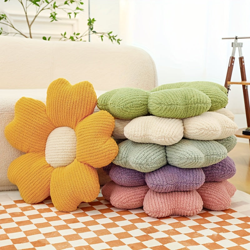 [1pc Breathable Flower Seat Cushion] 1pc Home Decorative Cushion, Breathable Flower Seat Cushion, Table Chair Cushion Floor Pillow For Sofa Couch Bed Office