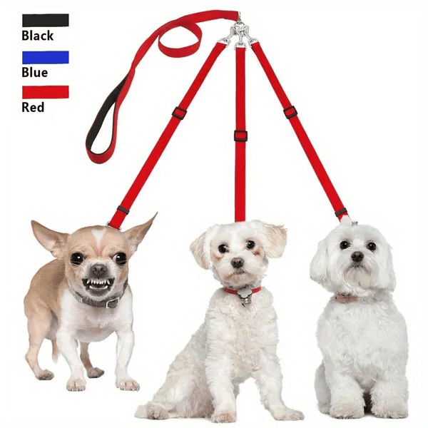 Adjustable No-Pull Dog Leash Suitable for Outdoor Walking & Car Travel - 3-Way Car Seat Belt Harness for Dogs, for Hiking, Camping, Vehicle Rides
