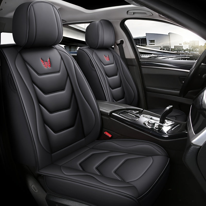 5 Seats Car Seat Cover, SUV Waterproof Set Full Set Car Seat Cushion, PU Leather Car Seat Cover, Universal Car Seat Cover Full Set