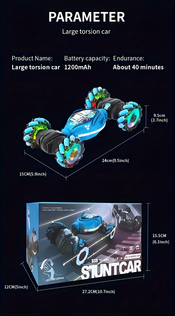 2.4G Remote Control Deformable 360 Degree Rotation Four-Wheel Drive Eohemoral Stunt Off-Road Vehicle Toy for Halloween, Christmas Gift