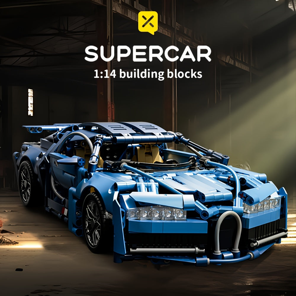 BrzXproe Supercar 1:14 Scale Building Blocks Model Kit - ABS Constructible Toy Vehicle, Perfect Gift for Festivities, Birthdays, Christmas, Halloween, Thanksgiving, New Year's, and Parties for Ages 14+