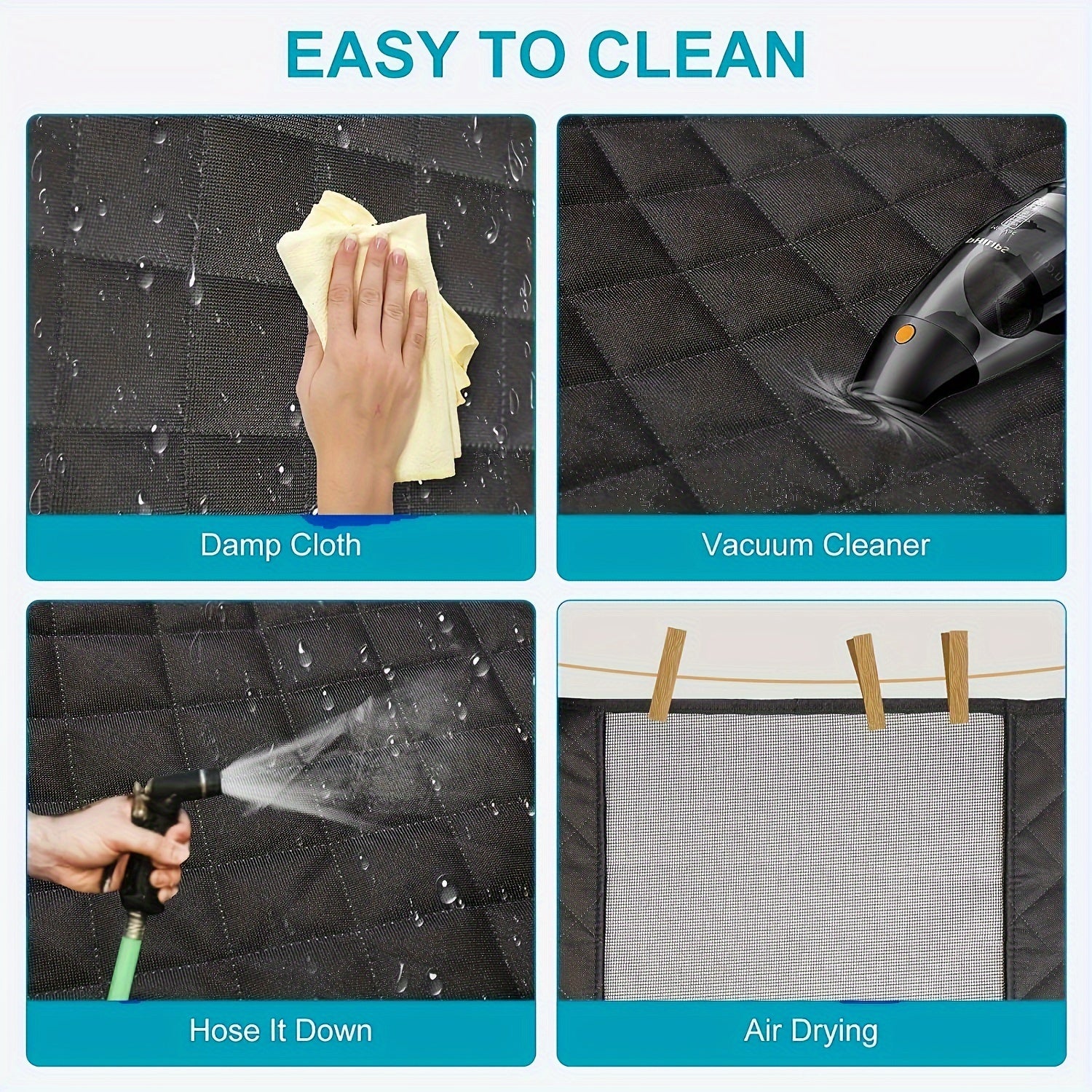 Waterproof Dog Car Seat Cover with Mesh Window & Storage Pocket - Durable, Scratch-Resistant Non-Slip Pet Hammock for Cars/Trucks/SUVs