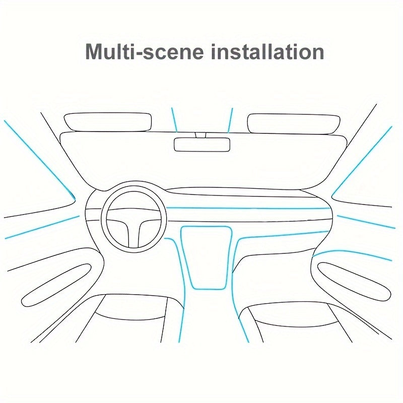 Flexible 200cm/79inch LED Strip Automobile Atmosphere Lamp - Car Interior Lighting Decoration Garland Wire Rope Tube Line Neon Light USB Drive