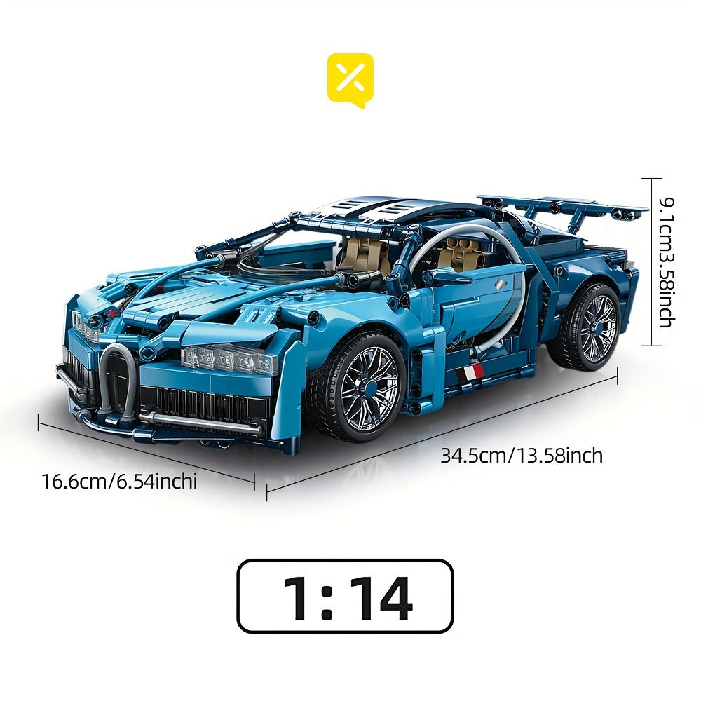 BrzXproe Supercar 1:14 Scale Building Blocks Model Kit - ABS Constructible Toy Vehicle, Perfect Gift for Festivities, Birthdays, Christmas, Halloween, Thanksgiving, New Year's, and Parties for Ages 14+