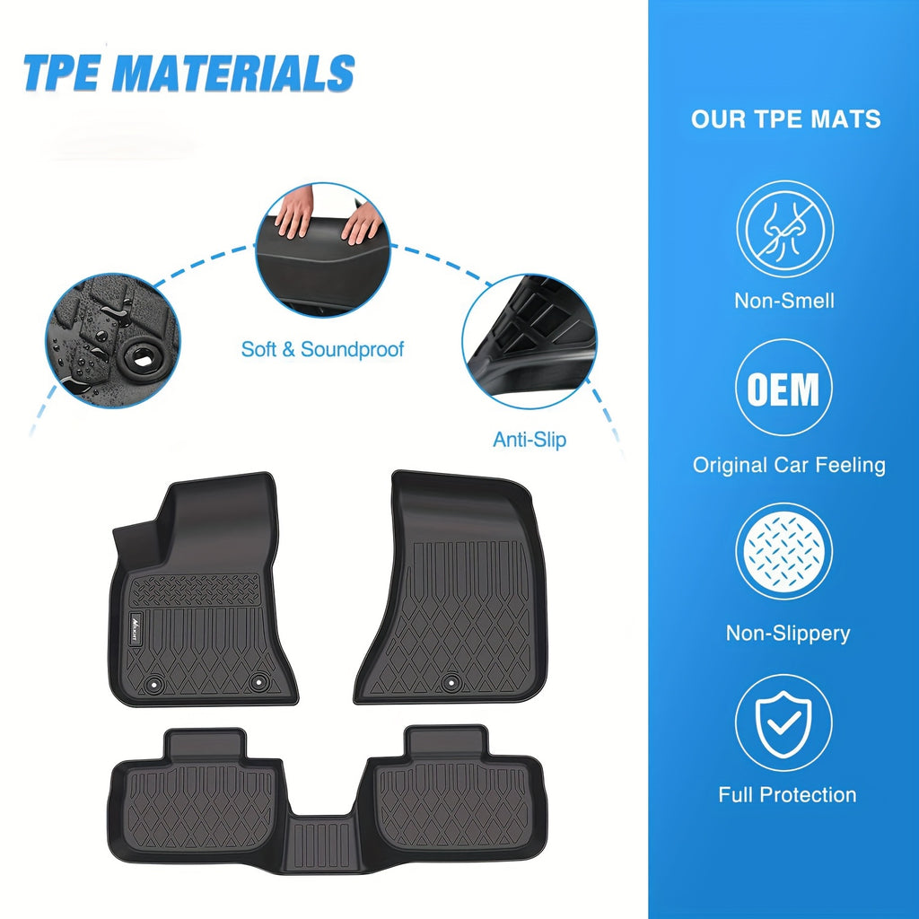 [TPE Floor Mats] Heavy Duty TPE Floor Liners | Non-Slip Textured Surface, All-Weather Protection, Easy to Clean Car Floor Mats for DODGE Charger RWD 2011-2023 & 300 RWD 2011-2023