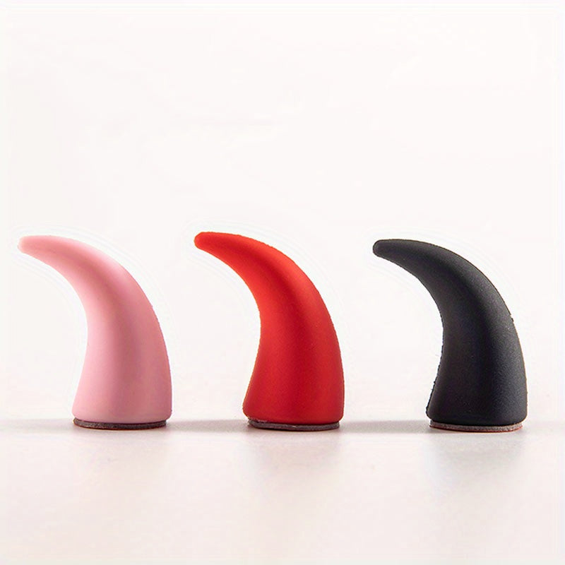 2pcs Mini Devil Horn Car Steering Wheel Decals - Cute & Creative Dashboard Accessories for Vehicle Air Vent