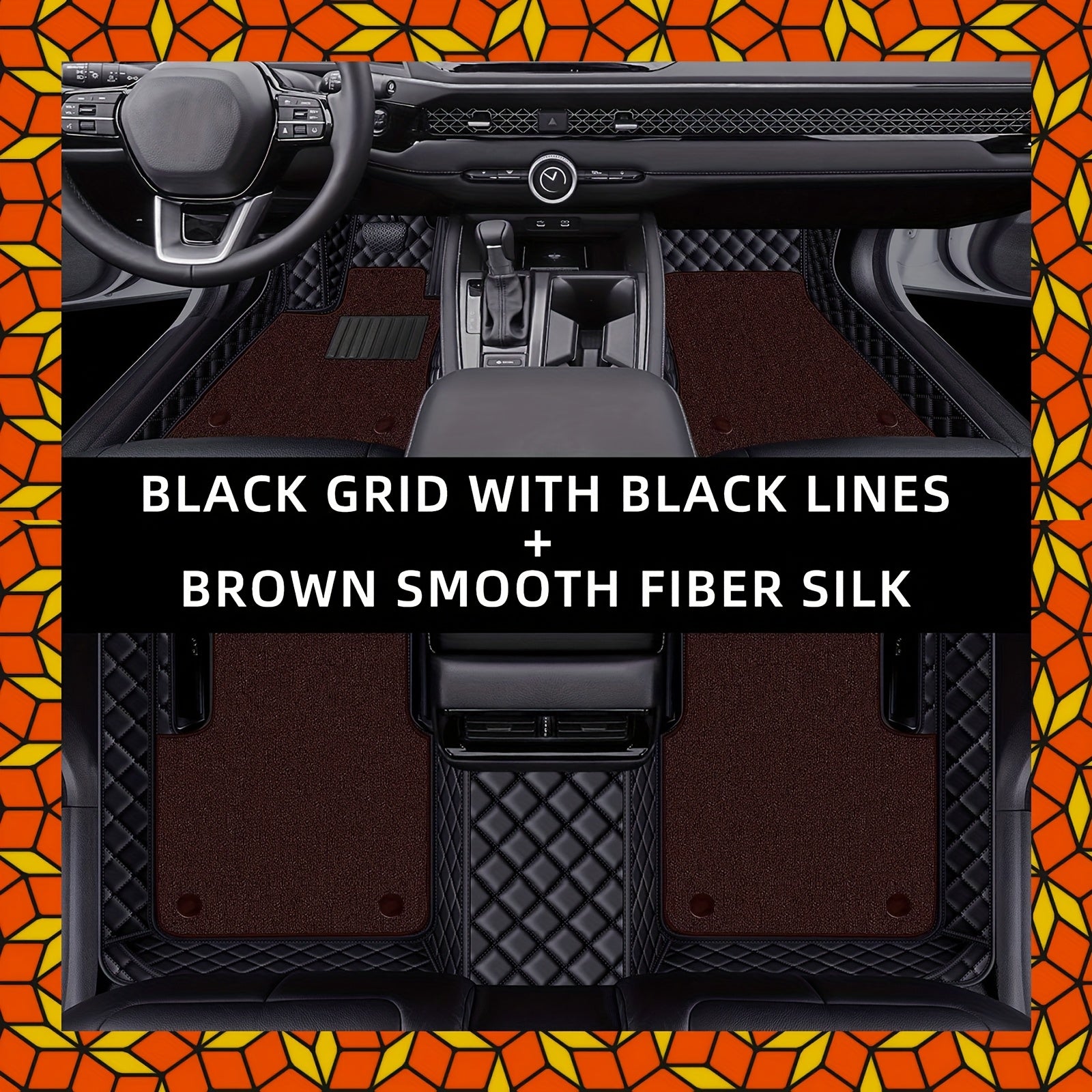 for Kia EV6 2023 PUPU LeatherPU Leathr Dual-Layer Left Hand Drive Car Floor Mats, Embroidered Lower Layer with Removable Wash Soft Upper Coverage Full Set of Three Mat Sets Fits Tightly to Vehicle Model Detachably Layered for