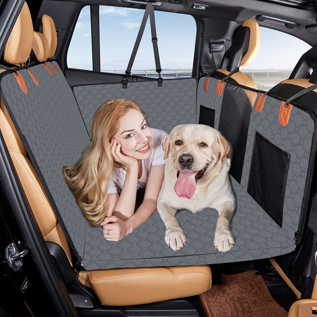 Ultimate Heavy-Duty Dog Car Seat Protector - Scratch-Resistant, Nonslip, Ultra-Durable & Soft Cushion for Full Back Seat Coverage - Perfect for Cars, SUVs, and Trucks