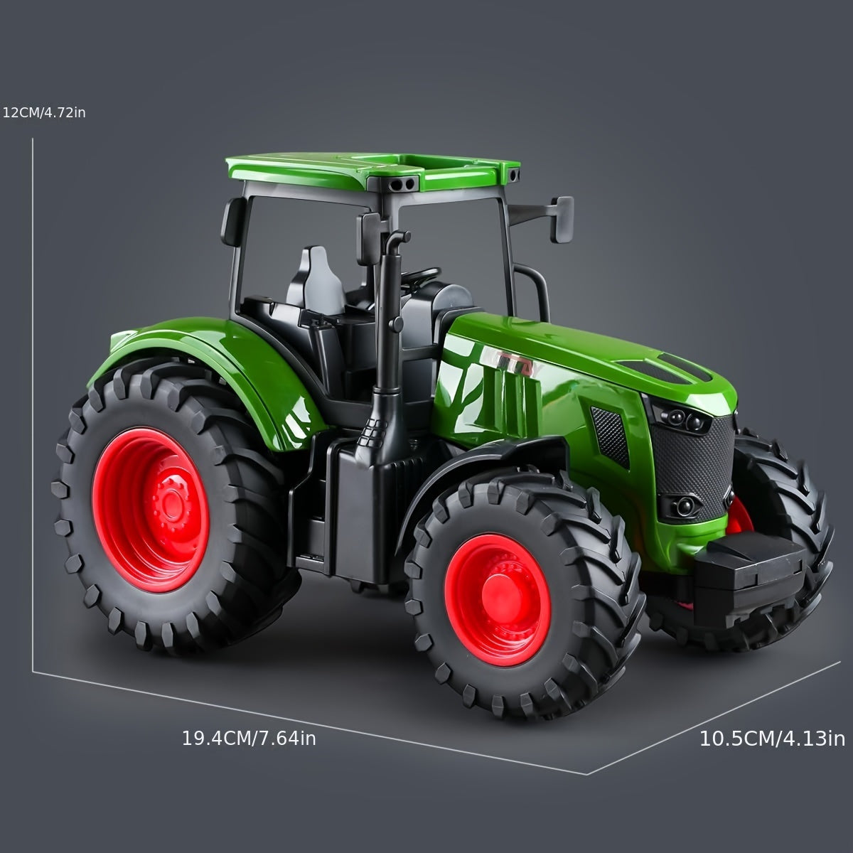 Realistic Farm Vehicle Toy - Push And Go Tractor Toy Car For Halloween And Christmas Birthday Gifts - Ideal Toy And Collection