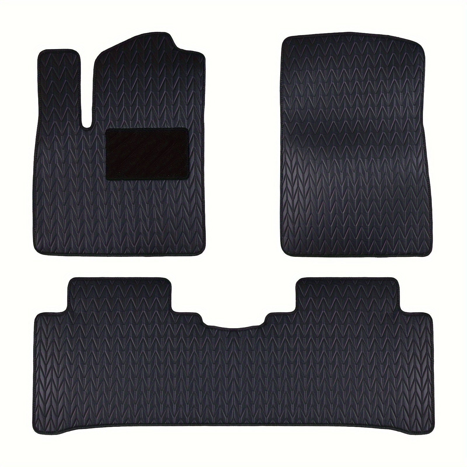 1 Set, Custom PU Leather Car Floor Mats for BYD Yuan Plus Atto 3, 2022-2024, Non-Slip, Waterproof, All-Weather, Durable, Left Drive, Special Foot Pad, Auto Interior Accessories