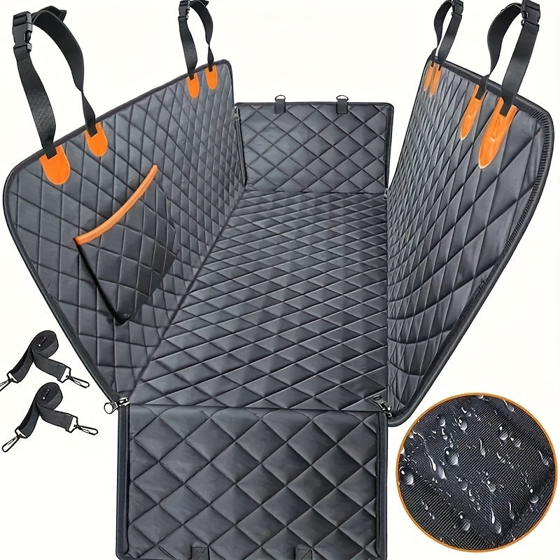 1pc Plush Fabric Pet Seat Cover - Waterproof, Scratch Resistant, Anti-Slip, Durable Soft Backrest Protector for Car, Truck, and SUV - Easy to Clean, Breathable, and Comfortable