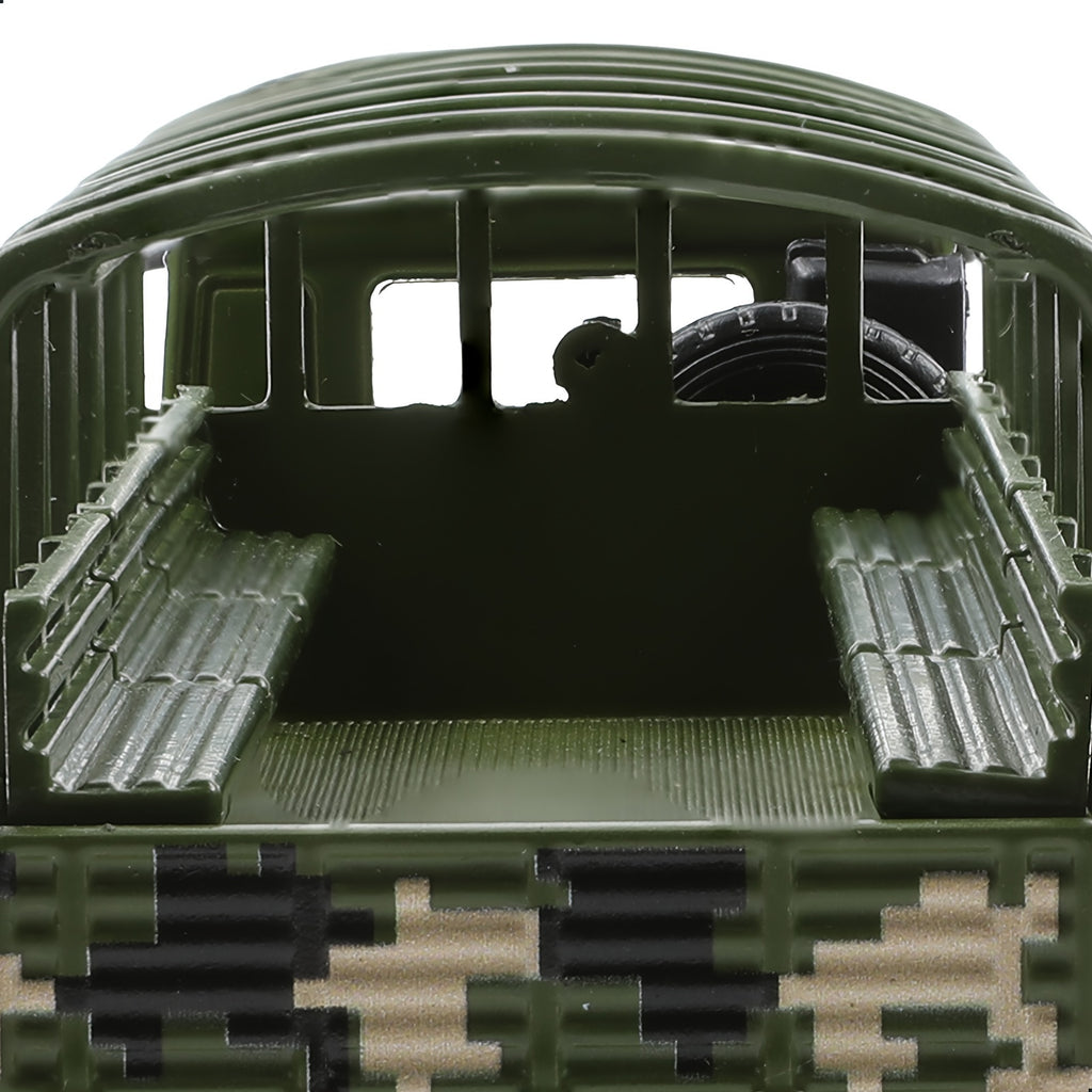 Die-Cast Metal Military Transport Truck Model, 1/64 Scale Realistic Camouflage, Collectible Alloy Army Vehicle, Suitable for Ages 3-6 Years, Ideal for Collectors & Gifting