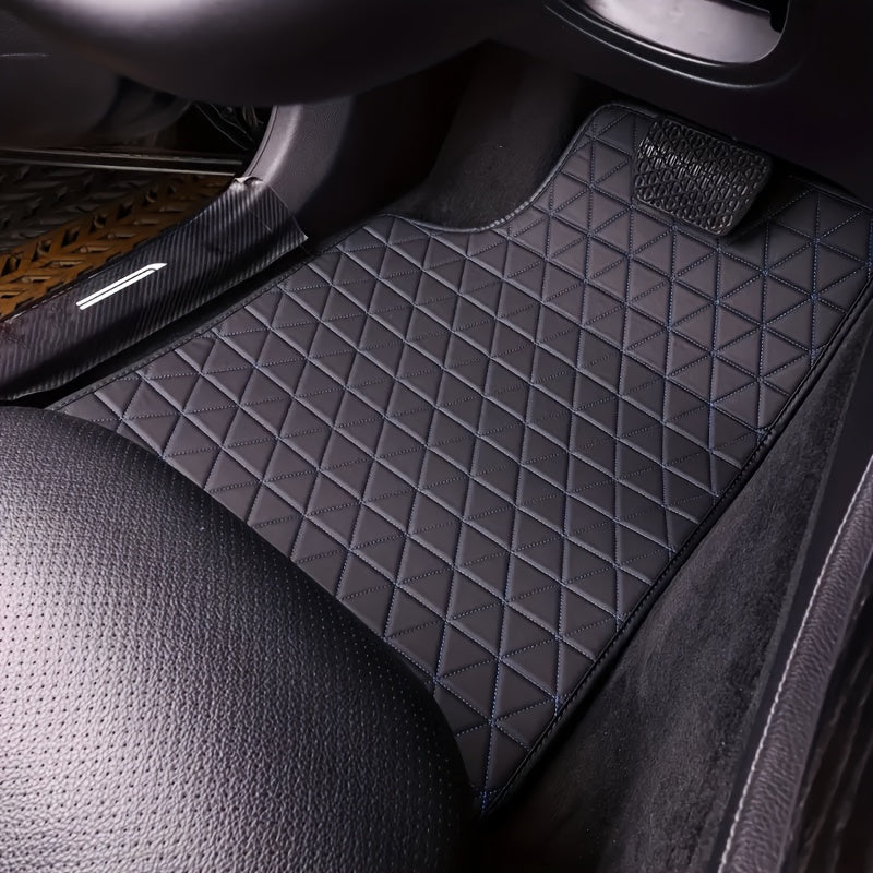 5-Piece Waterproof PU Leather Car Floor Mats Set - Durable, Stylish Simple Design for Men & Women - All-Weather Protection, Easy Clean, Enhance Car Interior Decor