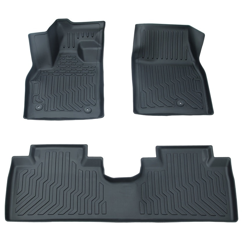 KAIRAY Car Floor Mats All-Weather TPE Rubber Floor Mats Black 4Door For Ford For Mustang Mach-E 2021-2024
