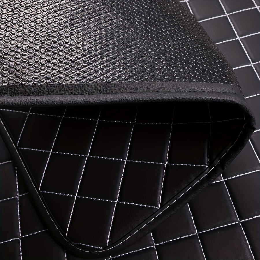 5pcs Faux Leather Car Floor Mats Set, Waterproof Faux Leather, Front & Rear Seat Protection, Auto Interior Accessories, Custom Fit for Various Vehicle Models